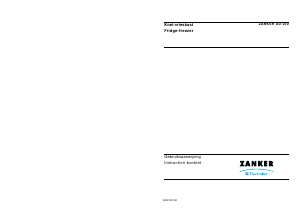 Handleiding Zanker DD230 Koel-vries combinatie