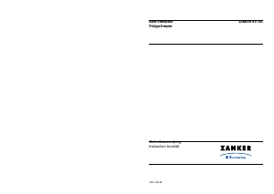 Handleiding Zanker KV330 Koel-vries combinatie