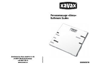 Manual de uso Xavax Alena Báscula