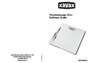 Manual de uso Xavax Ella Báscula