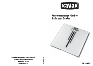 Mode d’emploi Xavax Emily Pèse-personne