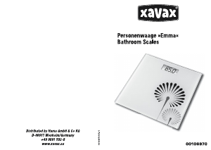 Mode d’emploi Xavax Emma Pèse-personne