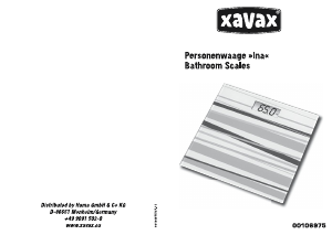 Handleiding Xavax Ina Weegschaal