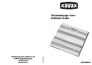 Mode d’emploi Xavax Ines Pèse-personne