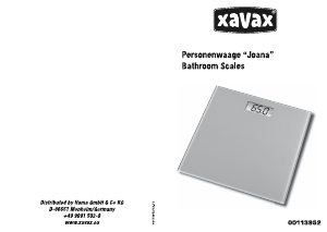 Bedienungsanleitung Xavax Joana Waage