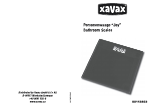 Handleiding Xavax Joy Weegschaal