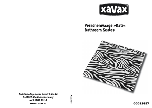 Mode d’emploi Xavax Kate Pèse-personne