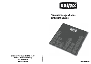 Mode d’emploi Xavax Lana Pèse-personne