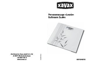 Handleiding Xavax Leonie Weegschaal