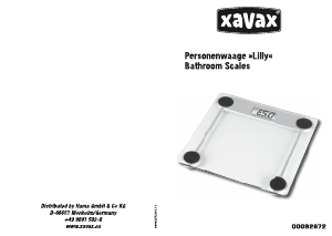 Mode d’emploi Xavax Lilly Pèse-personne