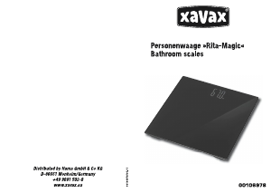 Mode d’emploi Xavax Rita Magic Pèse-personne