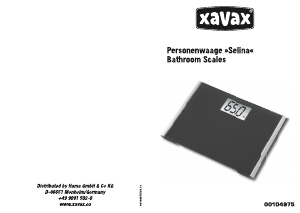 Mode d’emploi Xavax Selina Pèse-personne