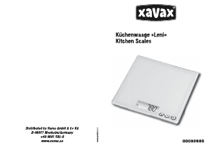 Руководство Xavax Leni Кухонные весы