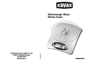 Manual Xavax Maya Kitchen Scale