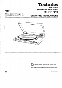 Manual Technics SL-BD22D Turntable