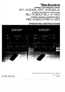 Handleiding Technics ST-X302L Tuner