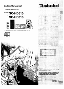 Manual Technics SC-HD310 Stereo-set
