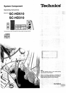 Manual Technics SC-HD510 Stereo-set