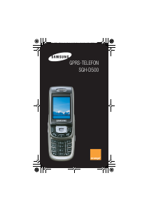 Bedienungsanleitung Samsung SGH-D500B Handy