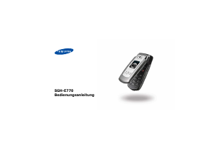 Bedienungsanleitung Samsung SGH-E770 Handy