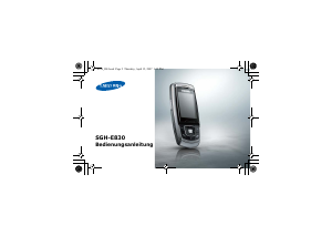 Bedienungsanleitung Samsung SGH-E830 Handy