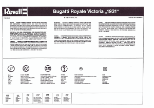 Manual Revell set 7380 Vehicles Bugatti Royale Victoria 1931