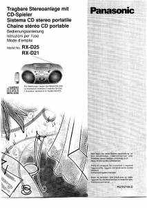 Manuale Panasonic RX-D25EG Stereo set
