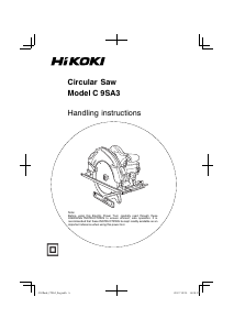 Manual Hikoki C 9SA3 Circular Saw