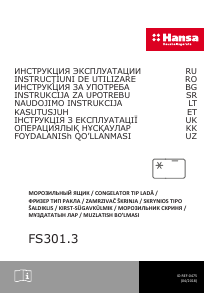 Руководство Hansa FS301.3 Морозильная камера