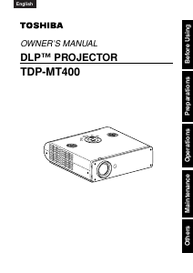 Manual Toshiba TDP-MT400 Projector