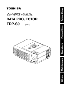 Manual Toshiba TDP-S9 Projector