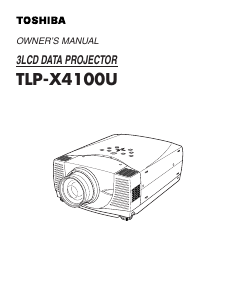 Manual Toshiba TLP-X4100U Projector