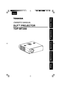 Handleiding Toshiba TDP-MT200 Beamer