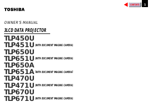 Handleiding Toshiba TLP-671U Beamer