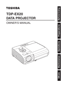 Handleiding Toshiba TDP-EX20 Beamer