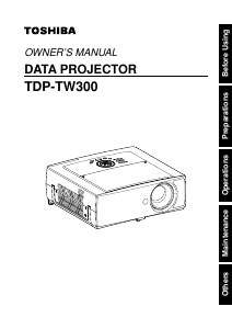 Manual Toshiba TDP-TW300 Projector