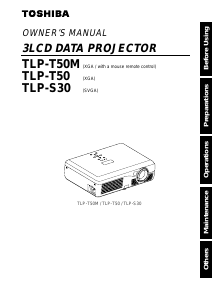 Manual Toshiba TLP-S30 Projector