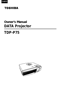 Handleiding Toshiba TDP-P75 Beamer