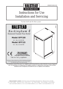 Manual Halstead BFF100 Buckingham 4 Gas Boiler