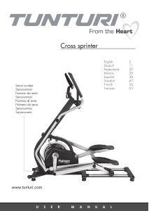 Manuale Tunturi Platinum Cross Sprinter Bicicletta ellittica