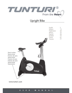 Manual Tunturi Platinum Upright Exercise Bike