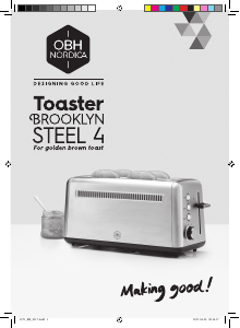 Manual OBH Nordica 2271 Brooklyn Steel 4 Toaster