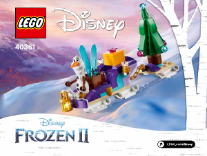 Käyttöohje Lego set 40361 Disney Princess Olafin matkakelkka