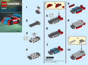 Manual de uso Lego set 30572 Creator Coche de Carreras