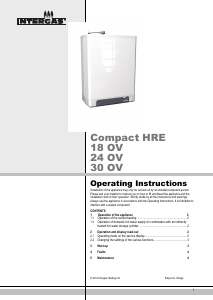 Manual Intergas Compact HRE 30 OV Central Heating Boiler