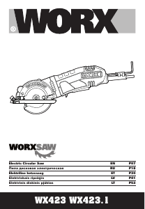 Vadovas Worx WX423 Diskinis pjūklas