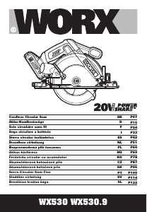 Mode d’emploi Worx WX530.9 Scie circulaire