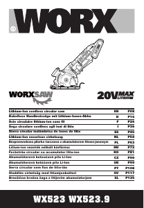 Priročnik Worx WX523.9 Krožna žaga