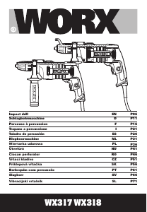 Návod Worx WX318 Príklepová vŕtačka