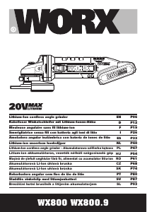 Priročnik Worx WX800 Kotna brusilka